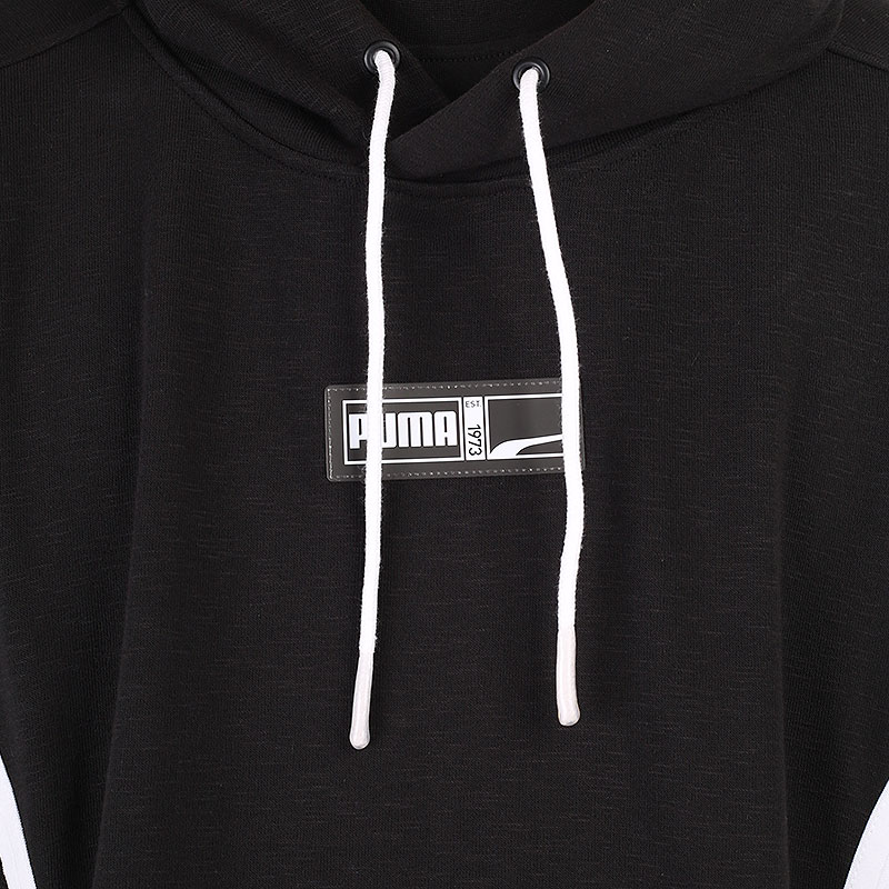 мужская черная толстовка PUMA Court Side Hoodie 53032603 - цена, описание, фото 4